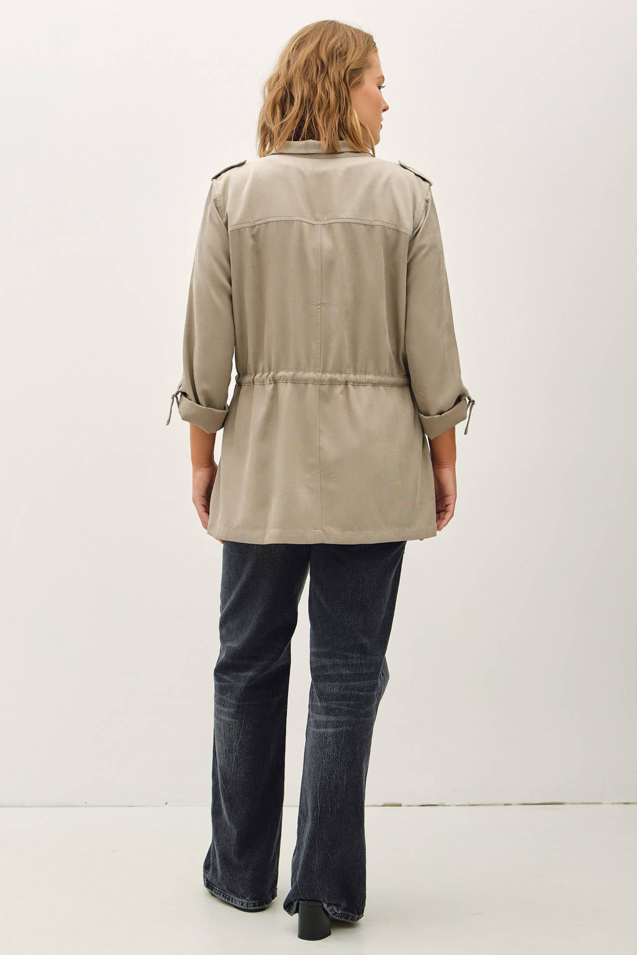 Be Cool - Wholesale Jacket - Women's - PLUS SIZE CINCHED WAIST CARGO UTILITY JACKET4