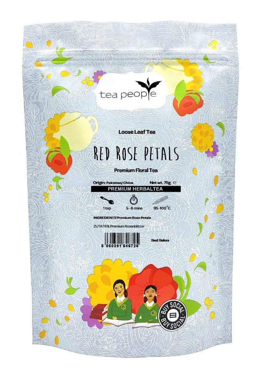Tea People - Wholesale Loose Tea - Red Rose Petals - 75g Refill Pack