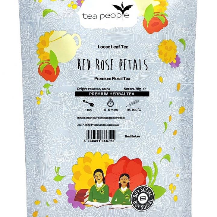 Tea People - Wholesale Loose Tea - Red Rose Petals - 75g Refill Pack0