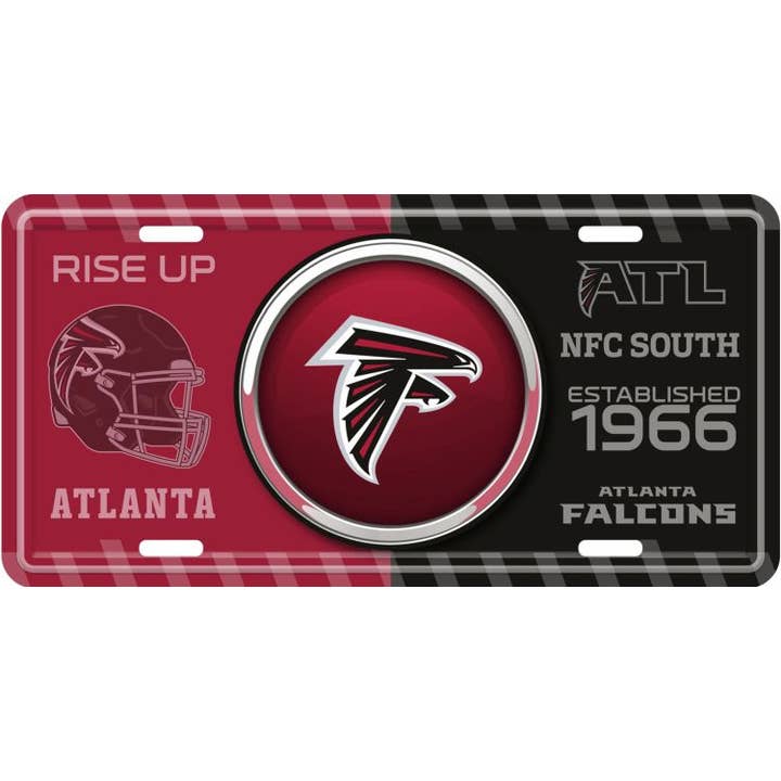 Atlanta Falcons Bullseye License Plate for wholesale by Signs 4 Fun