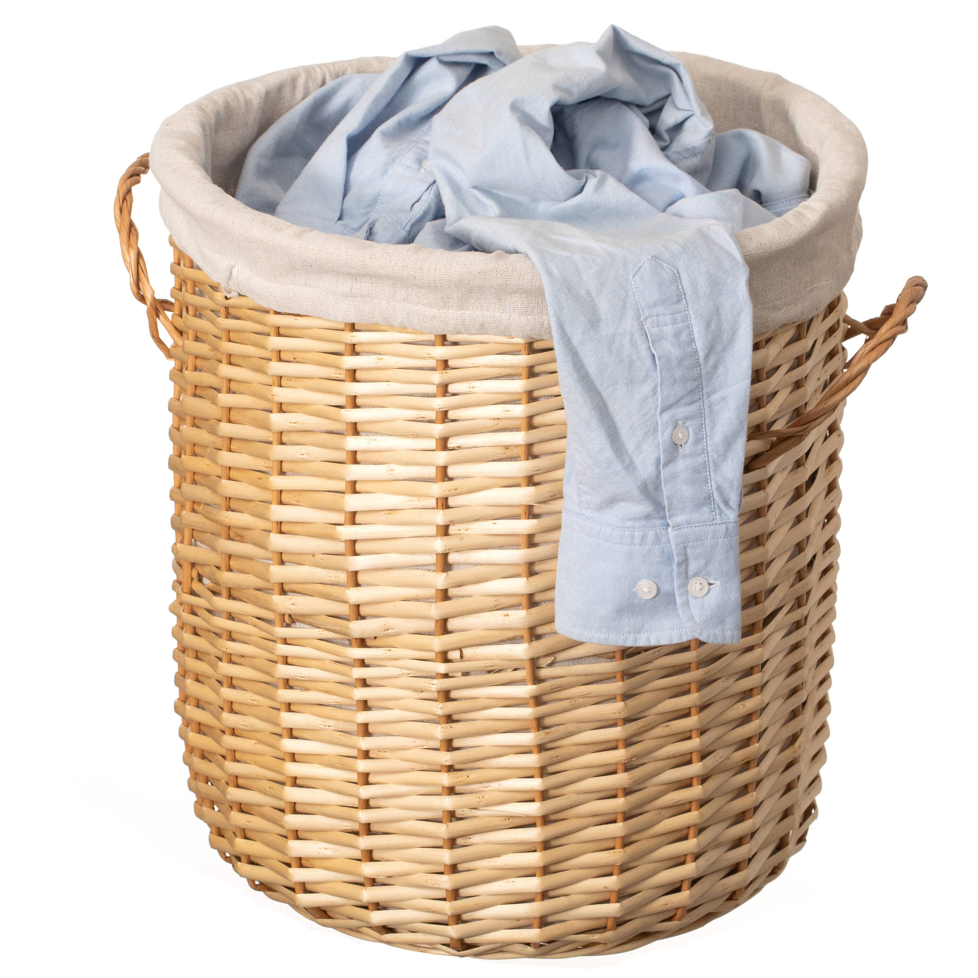 Quickway Imports – wholesale Laundry basket – Willow Wicker Laundry Basket with Lid and Side Handles5