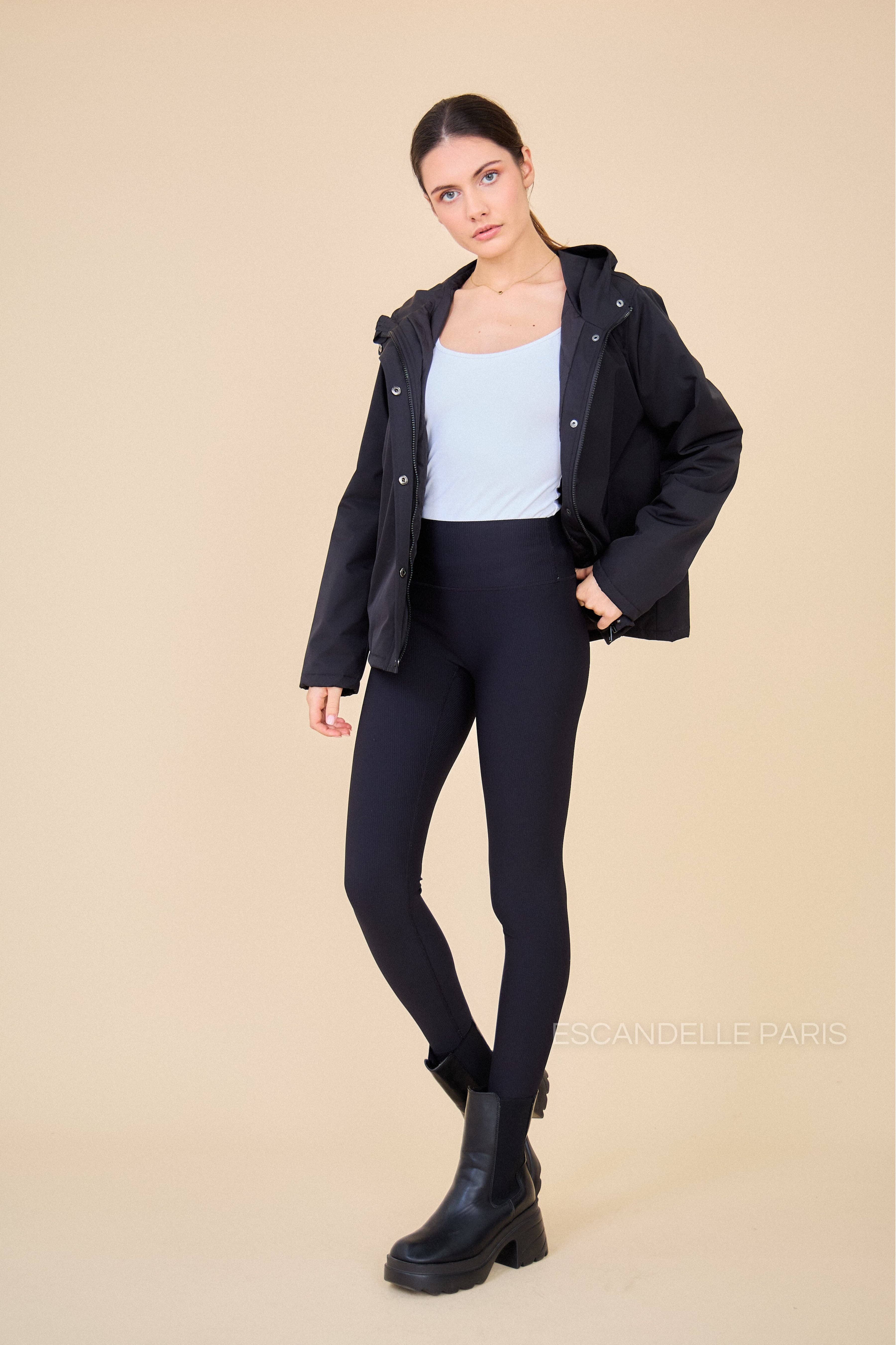 Escandelle Paris - Vente Coupe-vent – femme - Parka Courte Imperméable Doublure Matelassée13