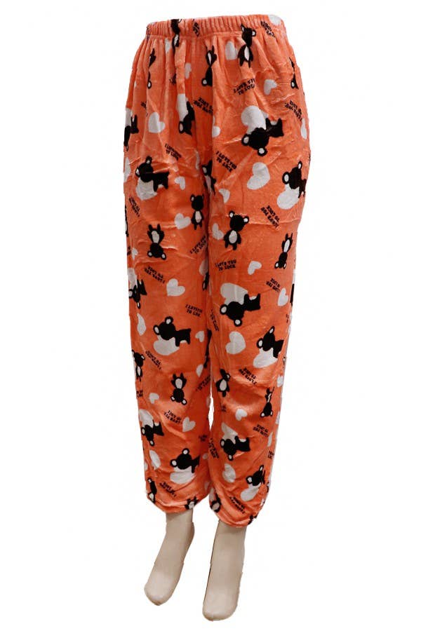 Cap Zone - Wholesale Sleepwear Bottom - Women's - Fuzzy Plush Lounge Pajama Pants4