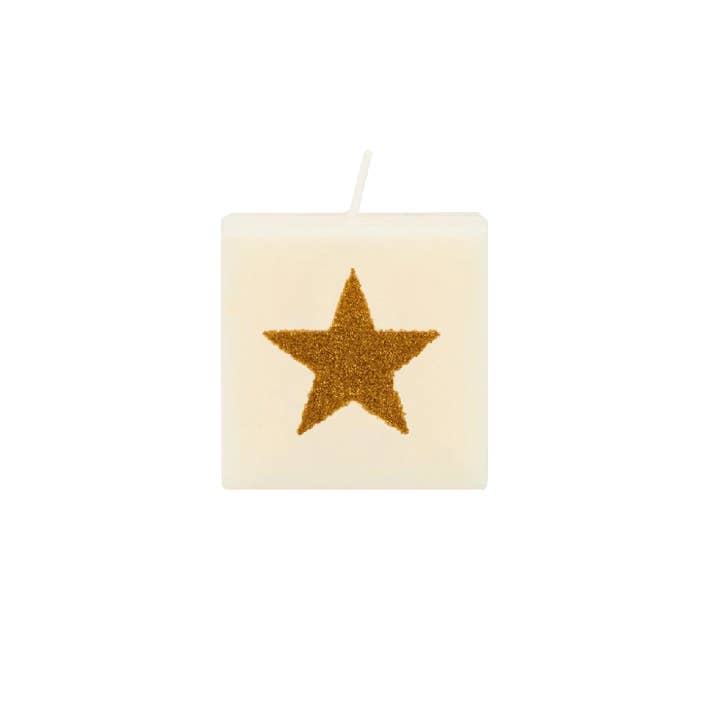 LETTER AND NUMBER CANDLE - STAR GOLD for wholesale by The Gift Label