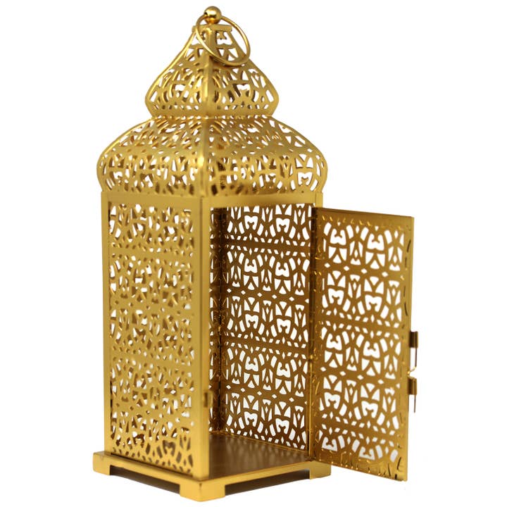 WholesaleMart - Wholesale Lantern - Golden Temple Moroccan Candle Lantern Set