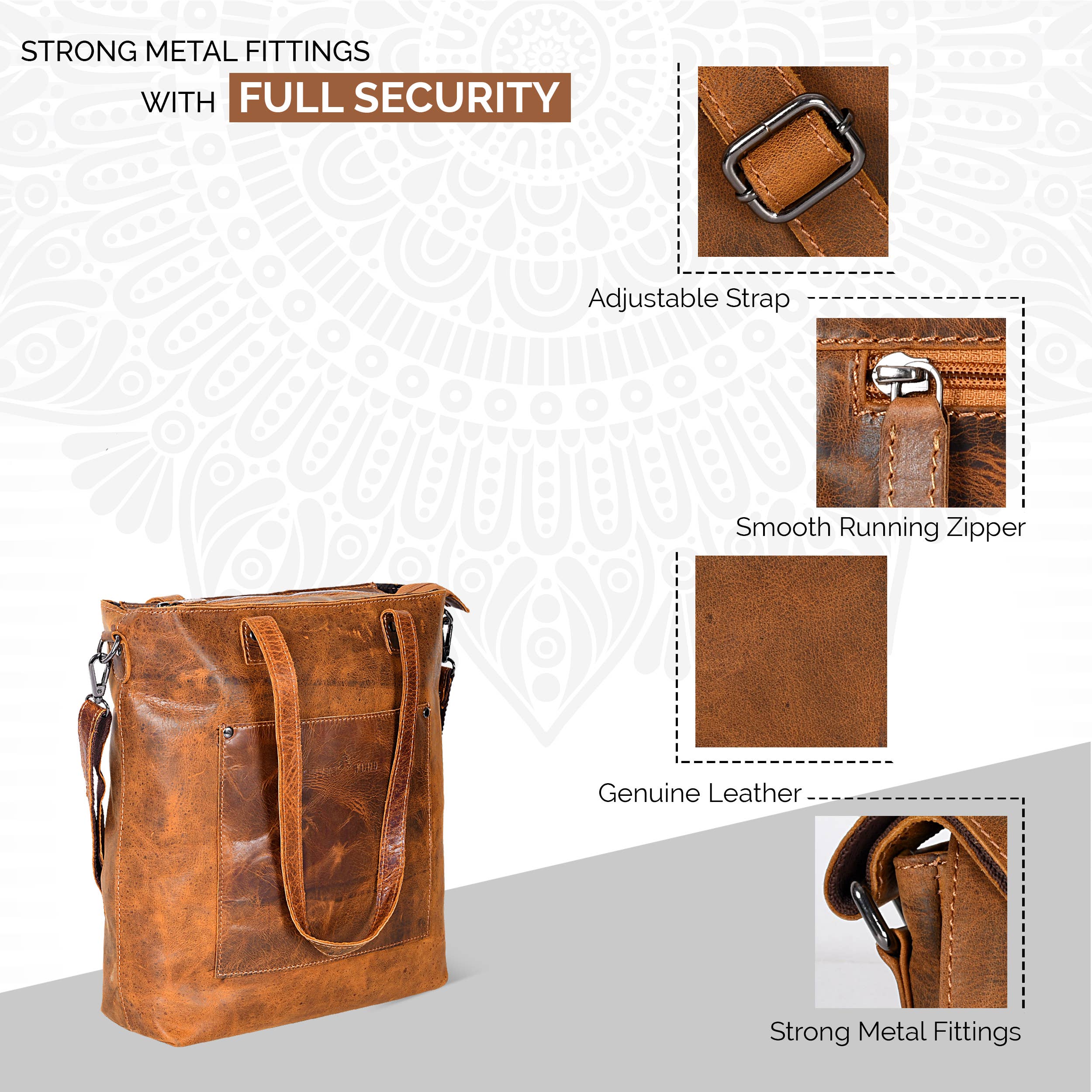 Greenwood Leather - Wholesale Tote Bag - Women's - Classic Leather Tote Bag Bunbury - GW20259