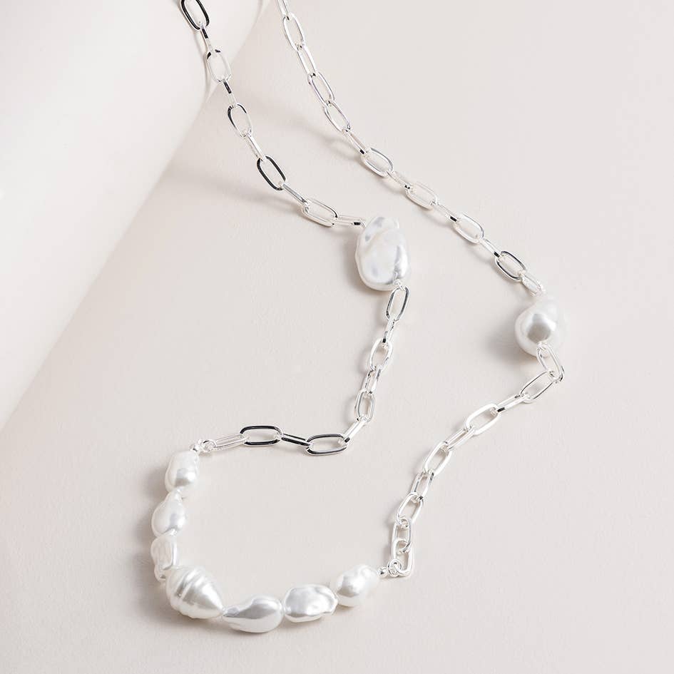 Super Amazing - Wholesale Link & Chain Necklace - Long Fancy Pearl and Chain Necklace
1