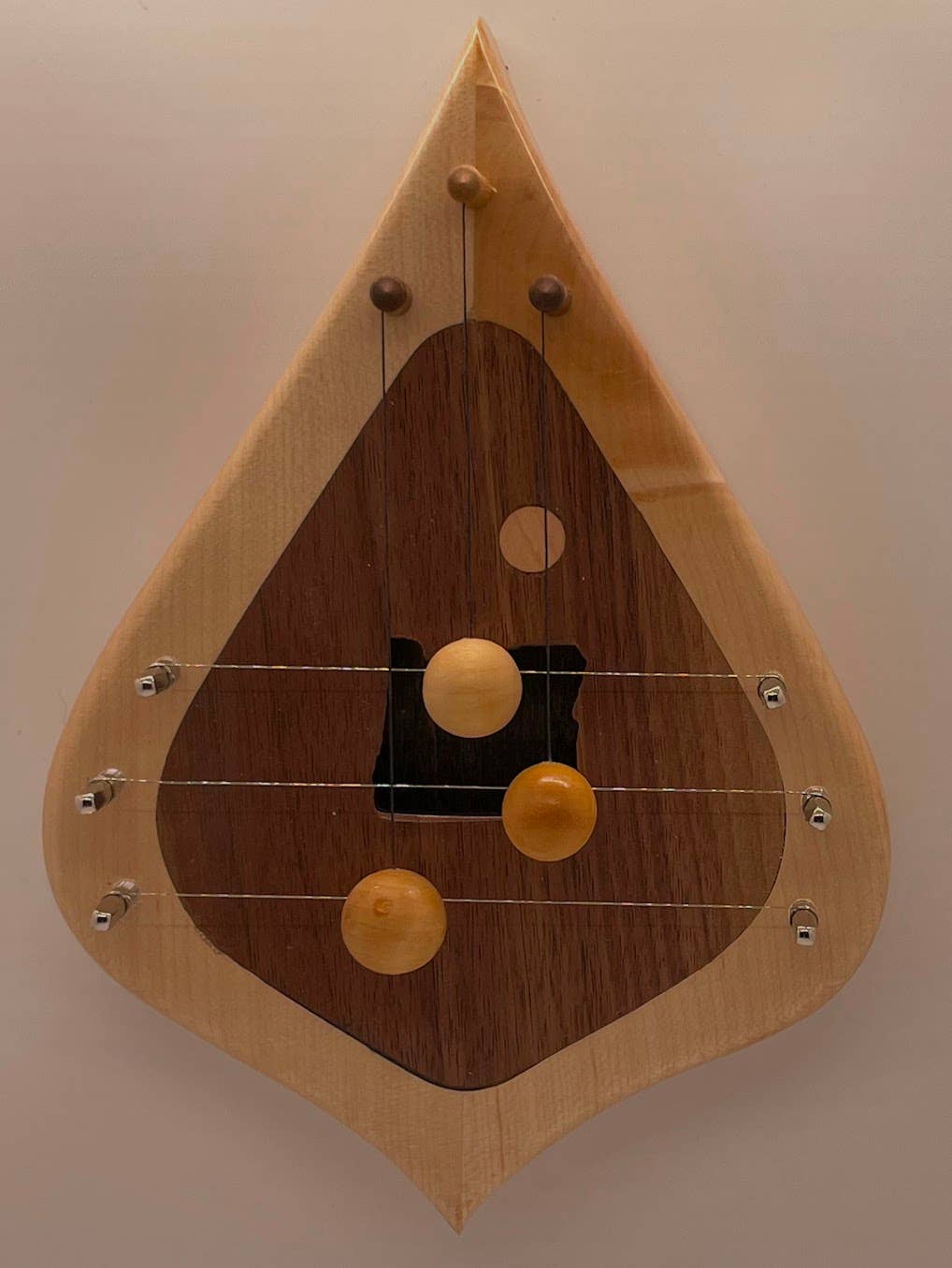 Moon Mountain Woods - Wholesale Sculpture - Door Harp 3MBWDEC Maple border with decorative Walnut inlay4