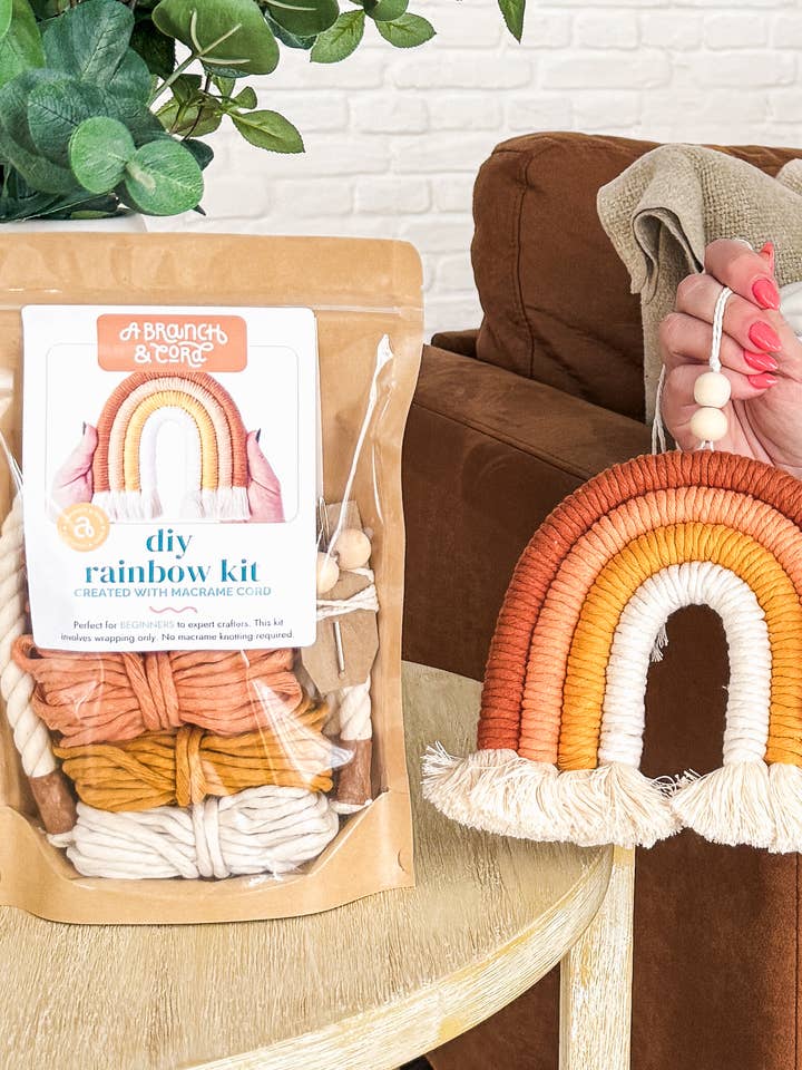 DIY Macrame Rainbow Kit – Fun, Giftable Craft for All Ages for wholesale by A Branch & Cord