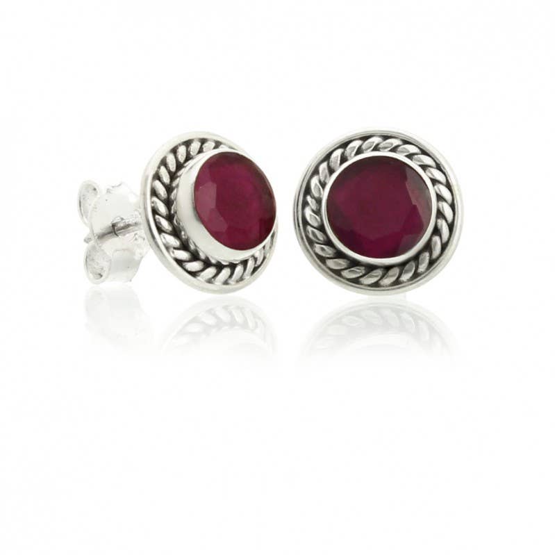 UniArt - Vente Clous d'oreille - Mini Boucles d'oreilles Sunna, Pierres Précieuses et Argent Sterling5