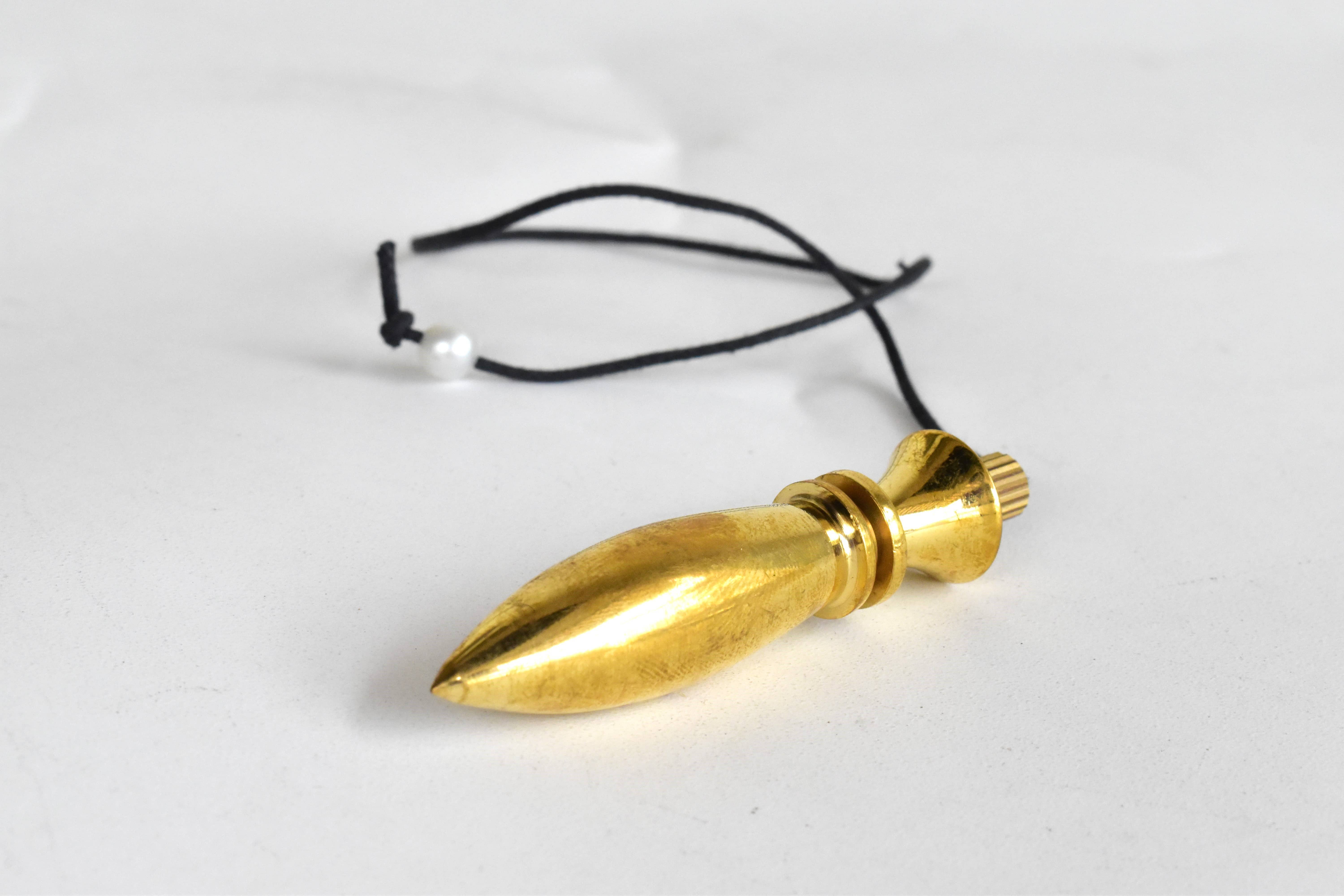 Soothing Crystals - Wholesale Meditation Supplies - Bullet Brass Pendulum Silver Metal Egyptian Pendulums4