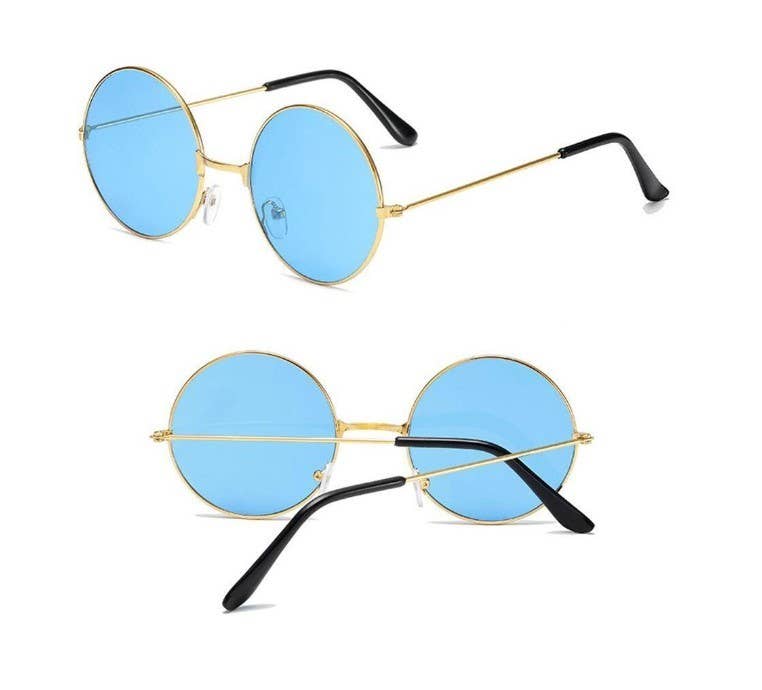 Syrrios Gifts LLC - Wholesale Sunglasses - Unisex - Retro Round Vintage Hippie Sunglasses Festival Rave Costume8