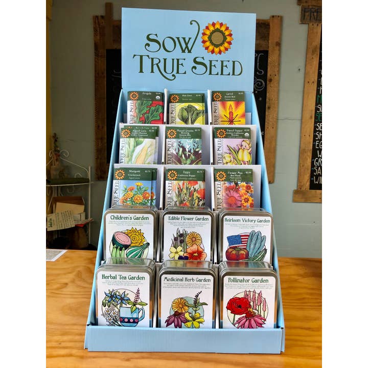Sow True Seed - Wholesale Retailer Display - Paper & Novelty - 15-Pocket Cardboard Display