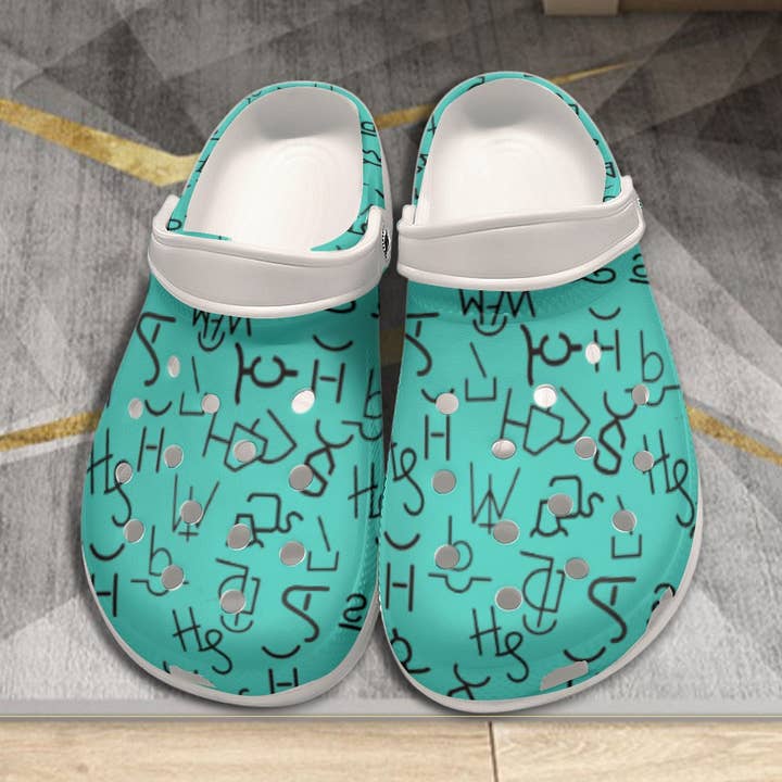 Turquoise with Black Branding Clogs for wholesale by The Sassy Heifer