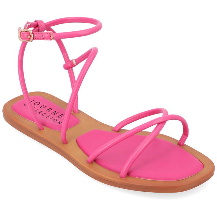 Journee - Wholesale Sandals - Women's - Farron Multi Strap Sandal In Faux Leather