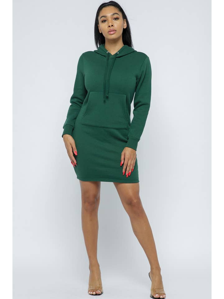 Boswell - Wholesale Dress - Women's - Heavy Fleece Hooded Dress7