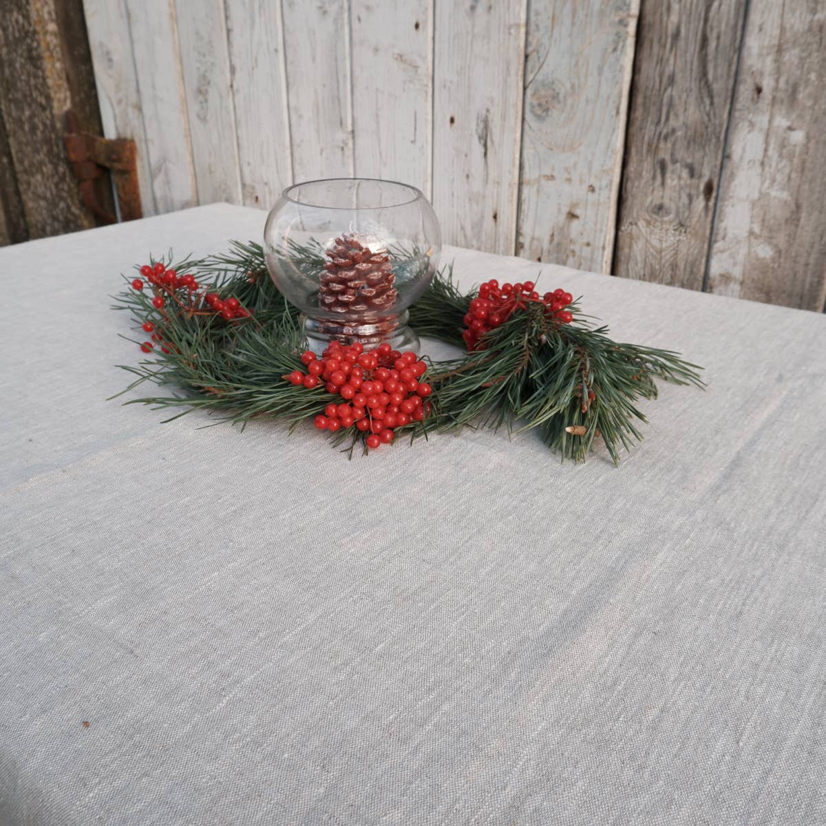 NorraVilla - Wholesale Tablecloth - Linen Tablecloth in heavy Oatmeal linen from NorraVilla4