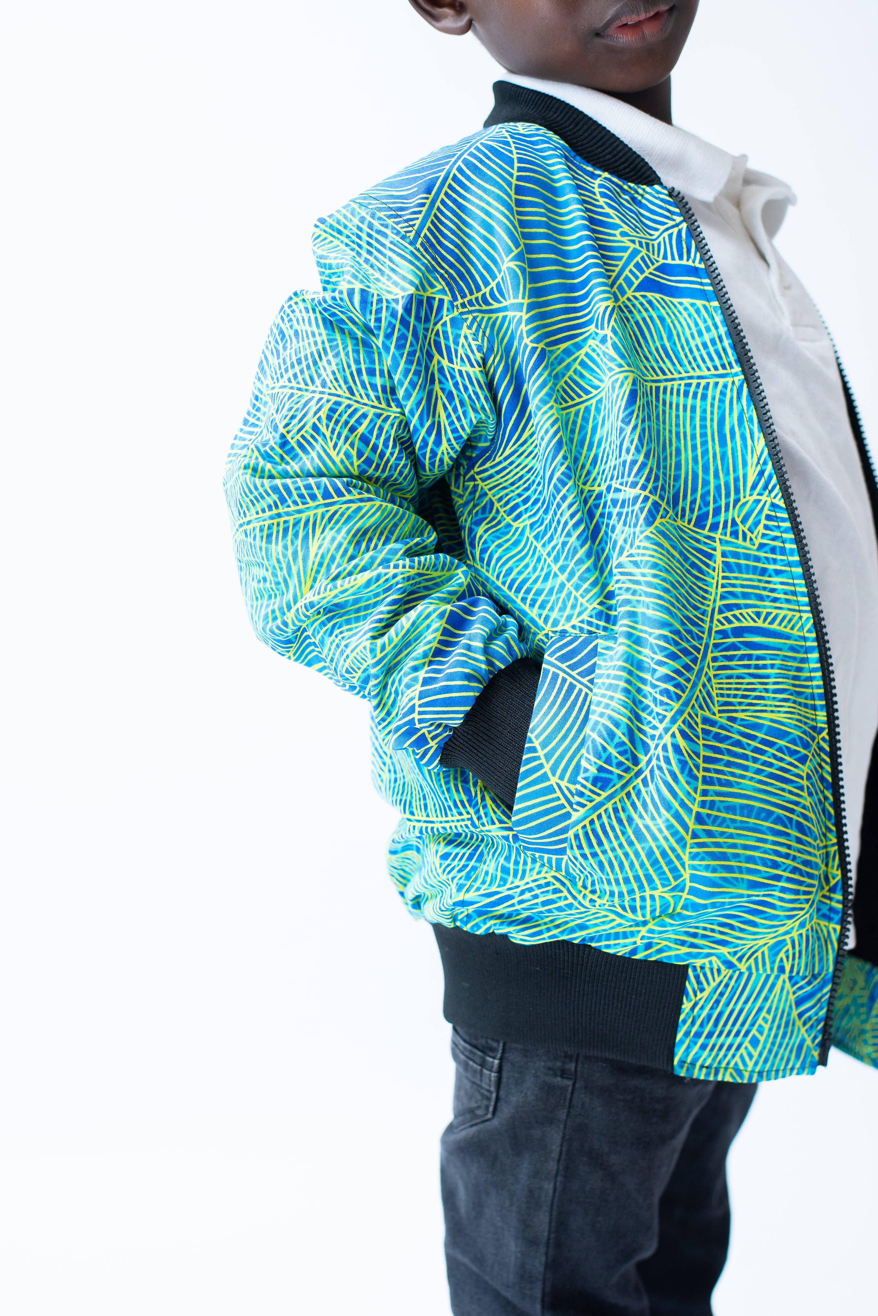 mikono.africa UG - Wholesale Bomber Jacket - Kids - 'Splash Splash' kids jacket3