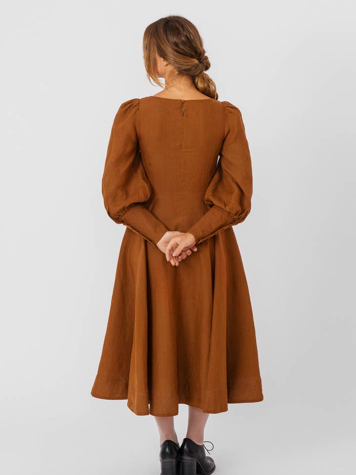 Red Poppy Hawthorn Dress, Long Sleeve for wholesale on Faire30