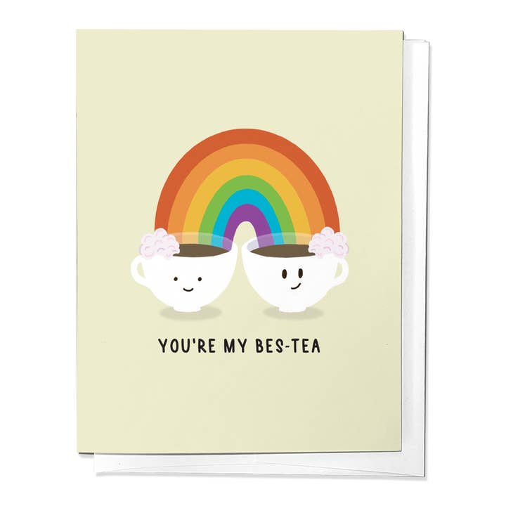 You're My Bes-Tea, Friendship Love Just BecauseGreeting Card for wholesale by Parcel Island