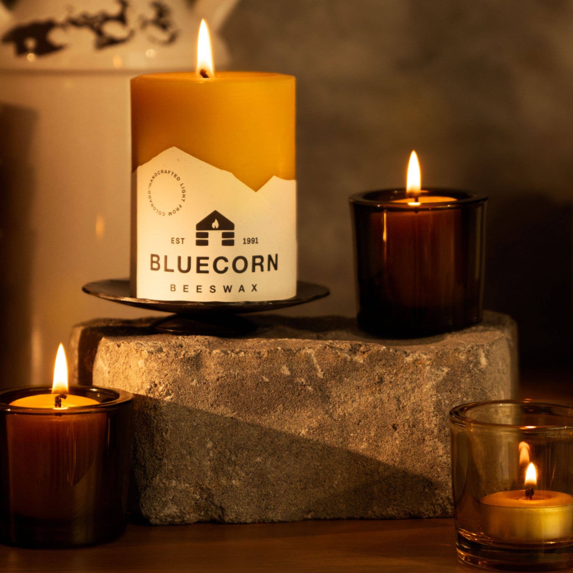 Bluecorn Candles - Vente Bougies piliers - Bougies Pilier en Cire d'Abeille Pure – Fait Main aux États-Unis24