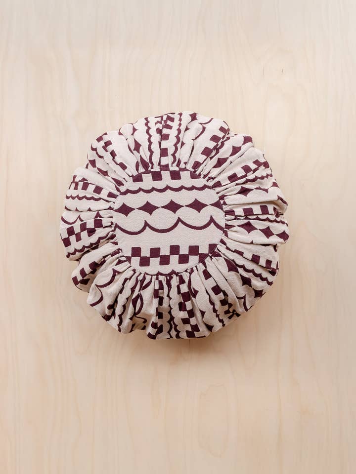 Cotton Cushion Cover in Pink Checker Stripe for wholesale by TBCo