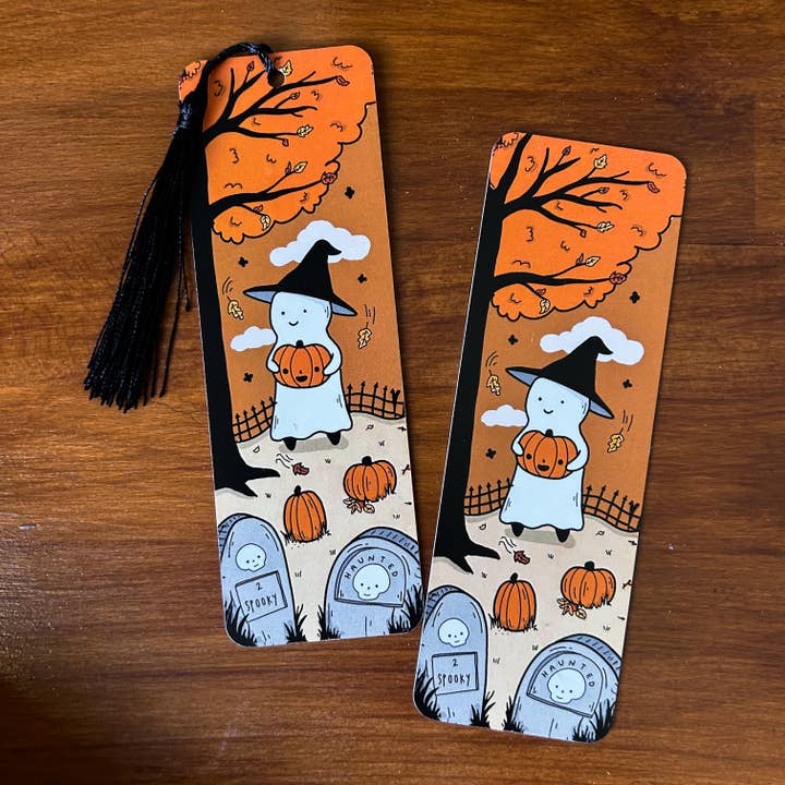 Kyrkogårds-spökbokmärke för wholesale av Little Spooky Studio