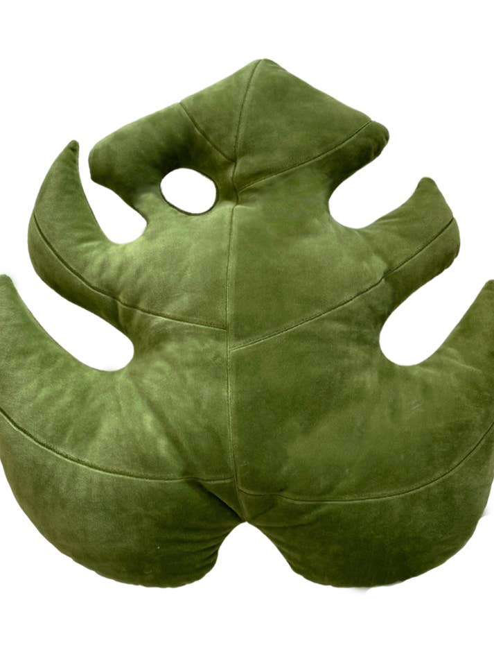 Monstera Deliciosa Leaf Pillow - Mossy Earth for wholesale by Green Philosophy Co.