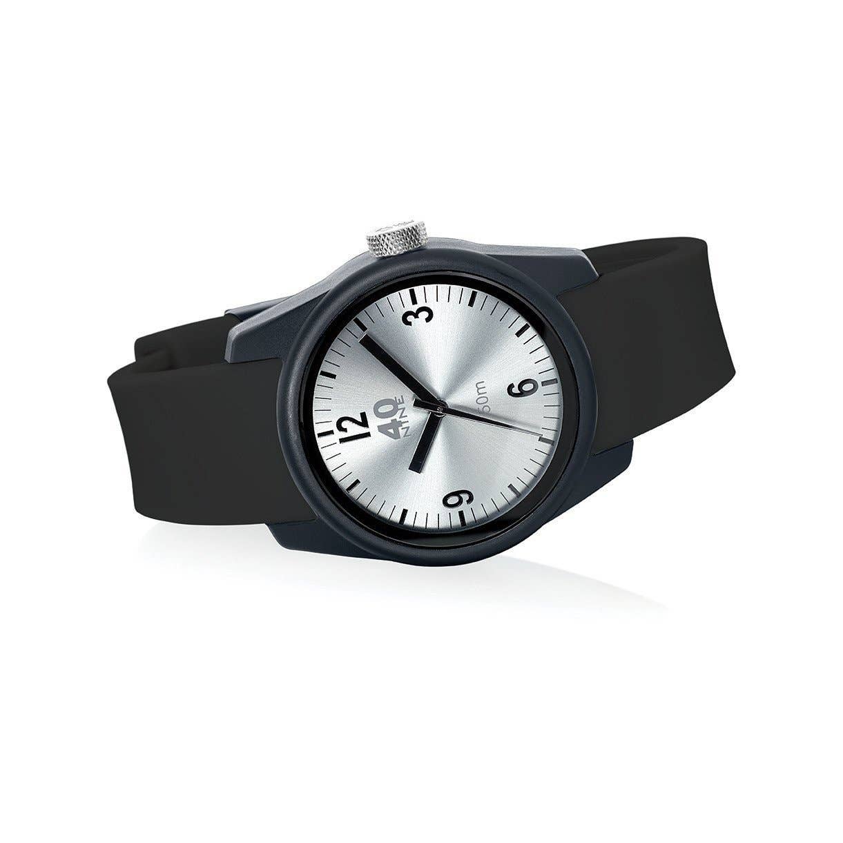 40Nine - Wholesale Wrist Watch - Women's - Basic 40N4.3.1L Ladies 35mm Watch - Silver Dial - Black0