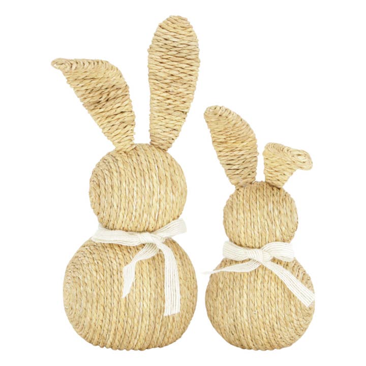 Set of 2 Jute Bunnies for wholesale by WT Collection