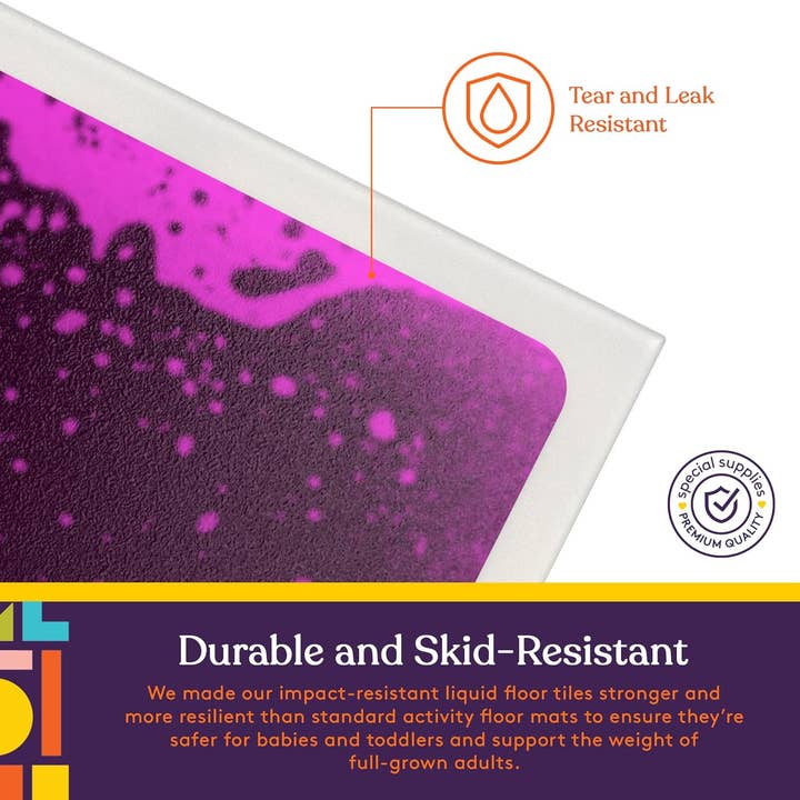 Special Supplies - Wholesale Toy Set - Kids - Square Floor Liquid Tiles for Kids, Set of 94