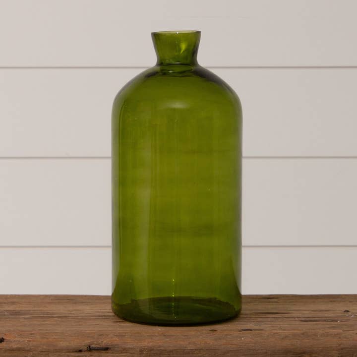 Green Glass Vase, Lg (PC) for wholesale by Audrey's Home & Gift