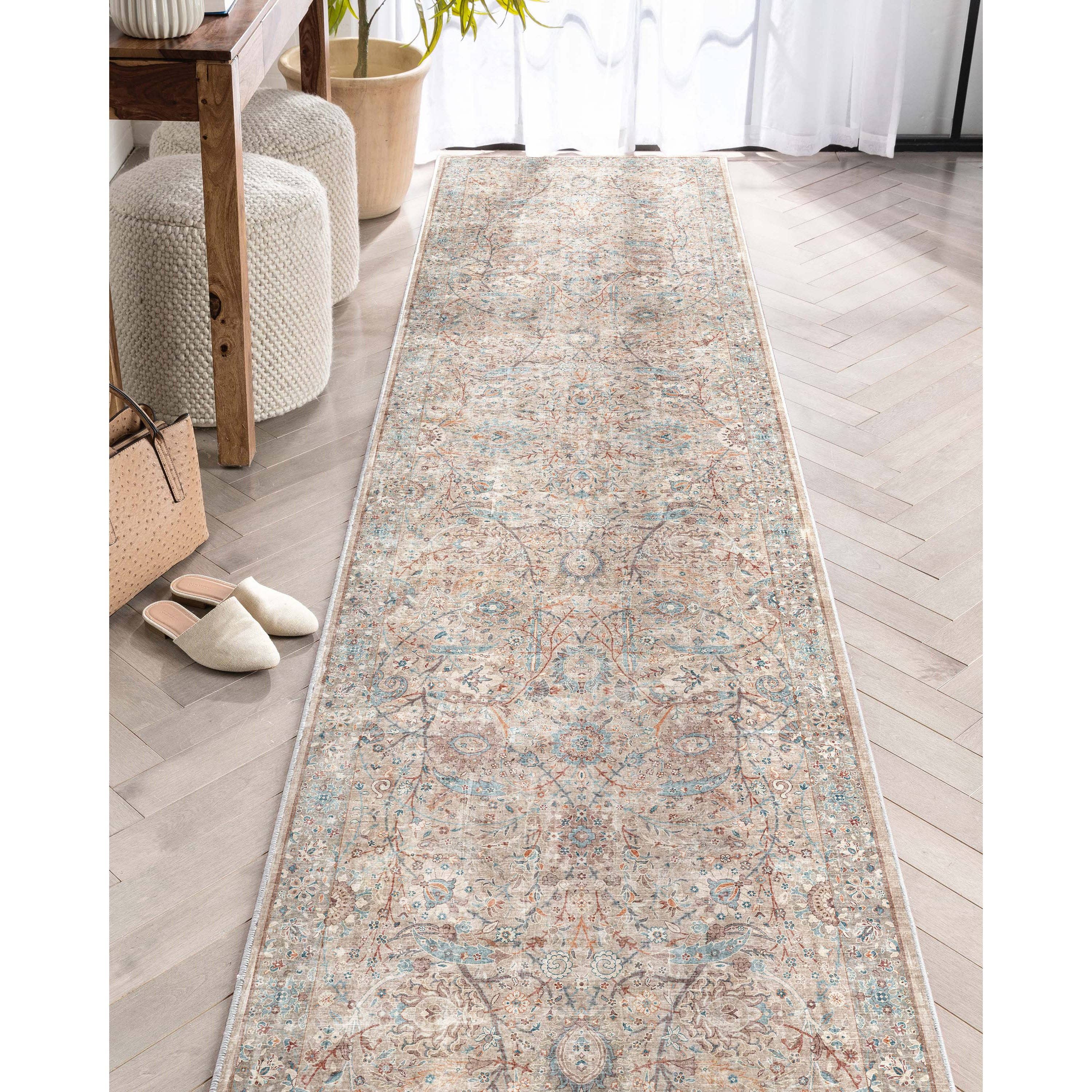 Well Woven – Tapete por atacado – Tapete Emilia Vintage Persian Floral Marfim Plan Weave12