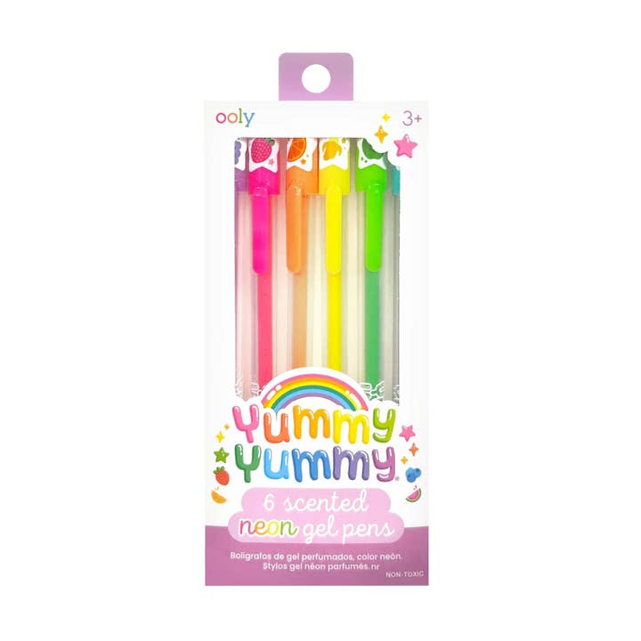 Yummy Yummy: Scented Neon Gel Pens (Set of 6) for wholesale by OOLY