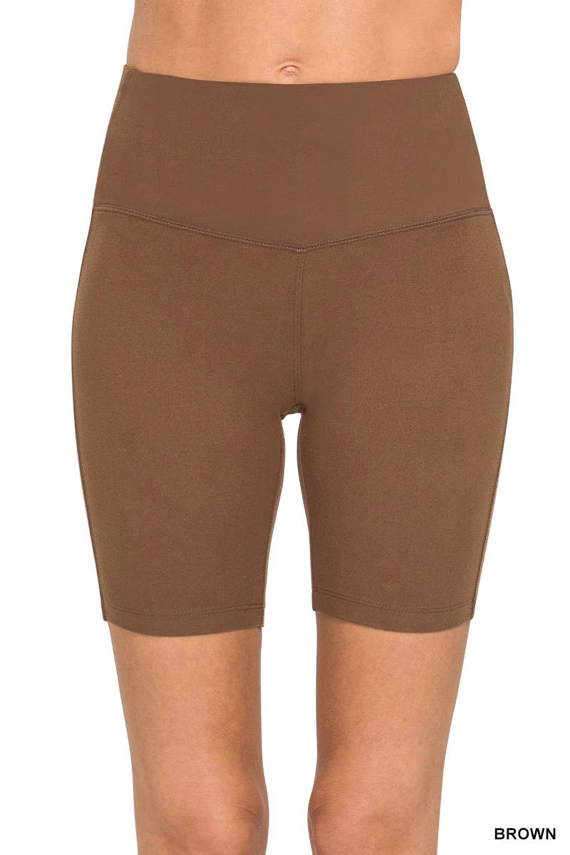 Vanilla Monkey - Wholesale Athletic Shorts - Women's - Brushed Wide Waistband Biker Shorts1