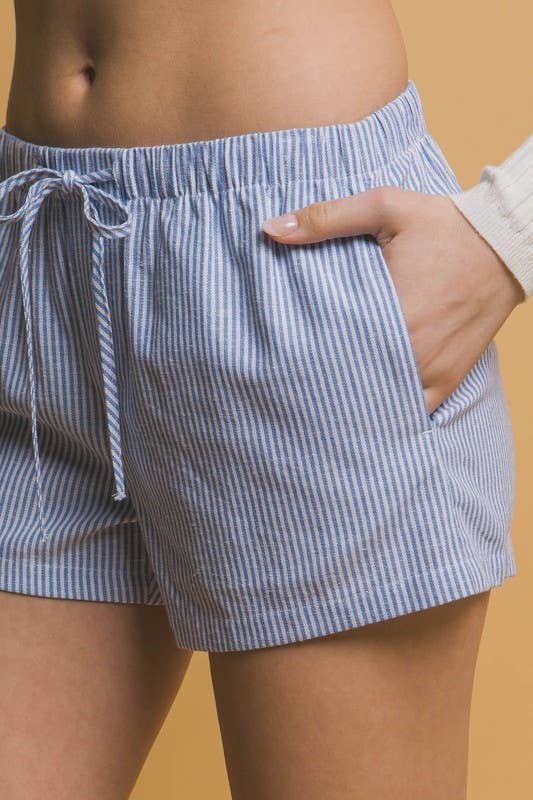 Vanilla Monkey - Wholesale Shorts - Women's - Low- Rise Stripe Linen Shorts4