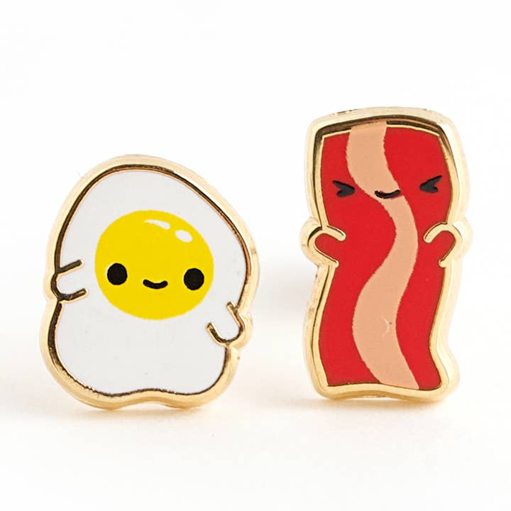Eggs & Bac-y Earrings for wholesale by LuxCups Creative