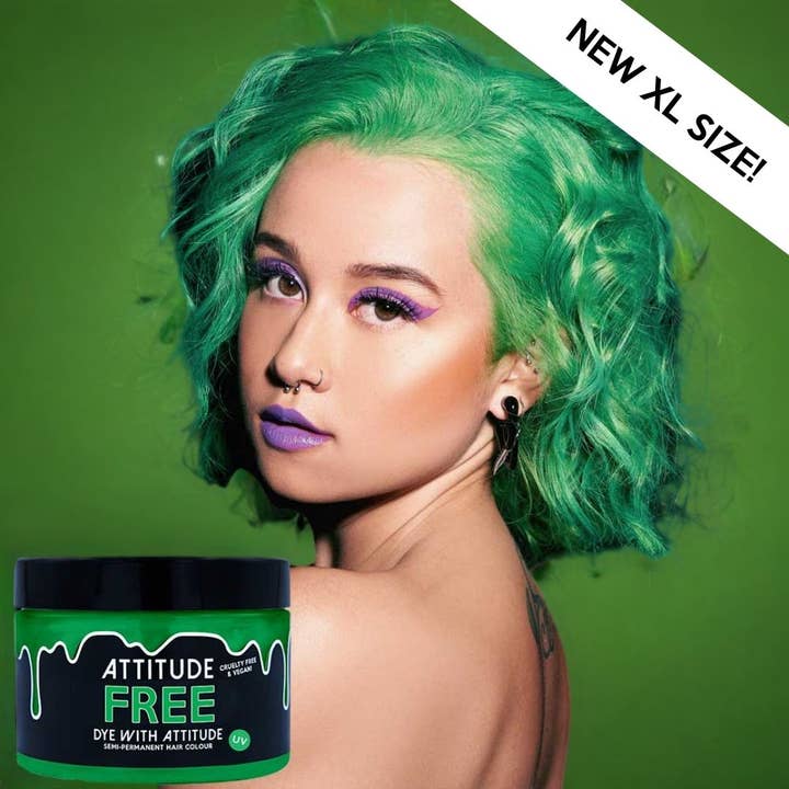Free Uv Green Hair Dye - Vegan, cruelty-free for wholesale by Attitude Hair Dye