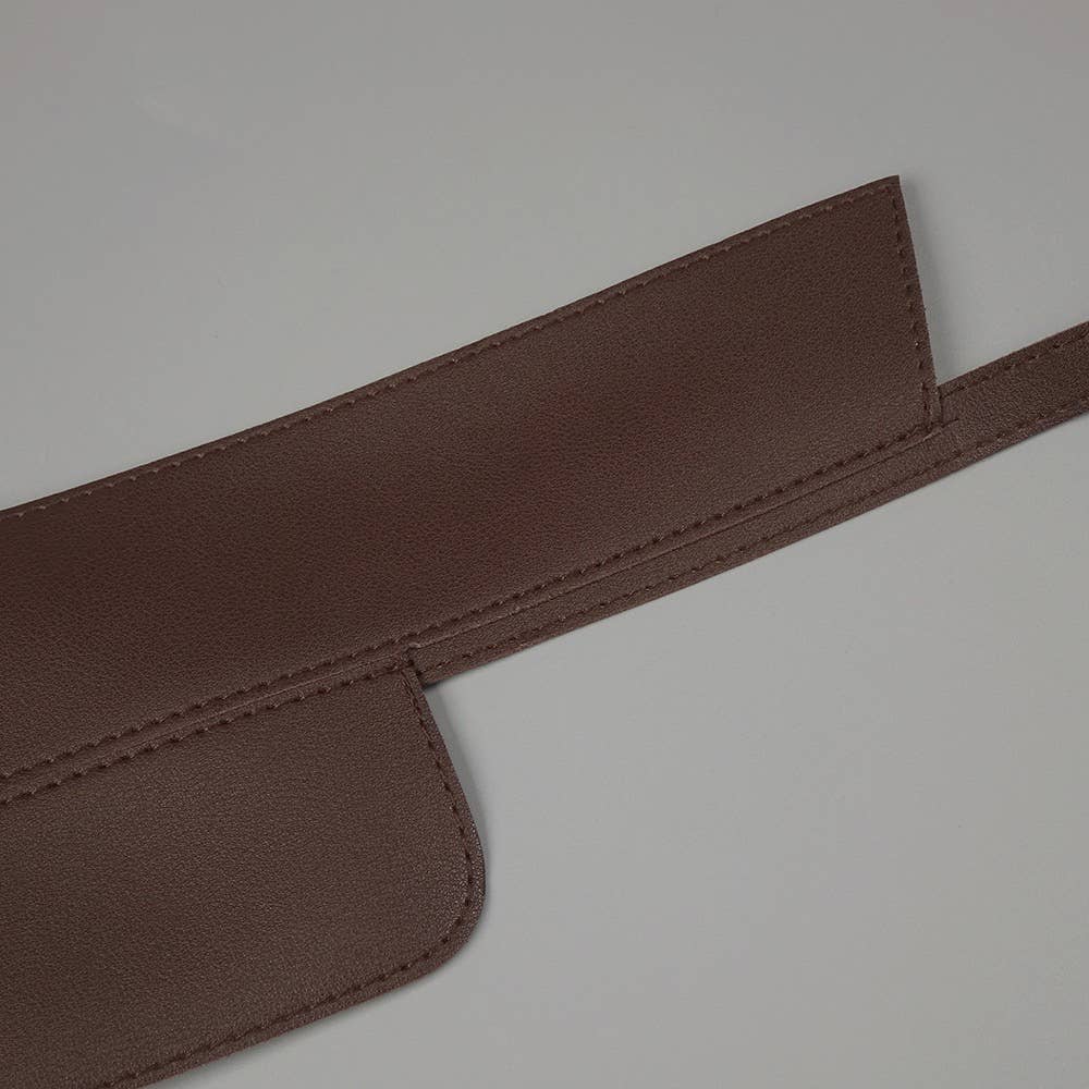 DR316 Elegant Chocolate Gathered Waist Maxi Dress for wholesale on Faire17