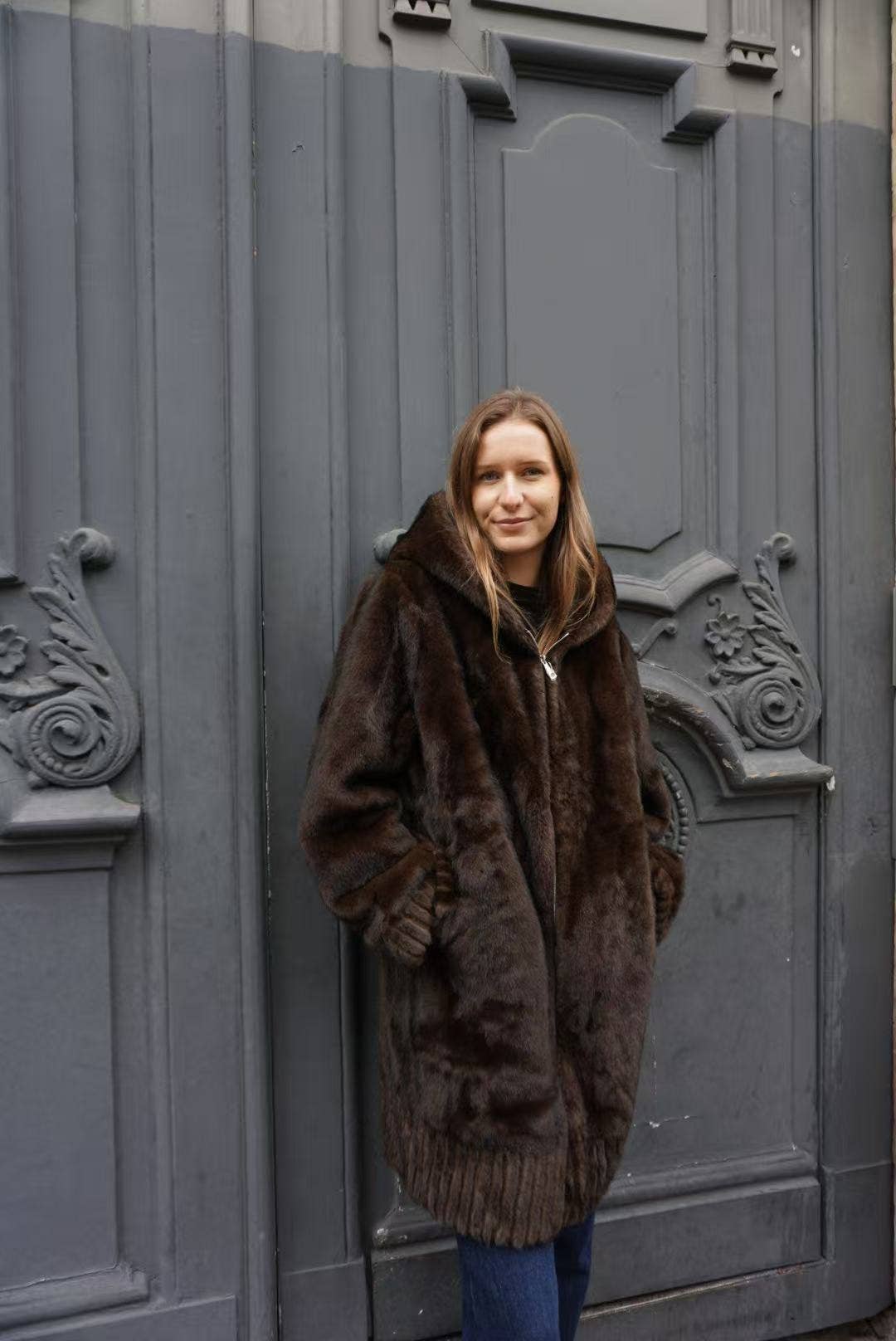 CIAO MILANO - Wholesale Fur/Faux Fur Coat - Women's - 284012 Faux fur hooded coat0