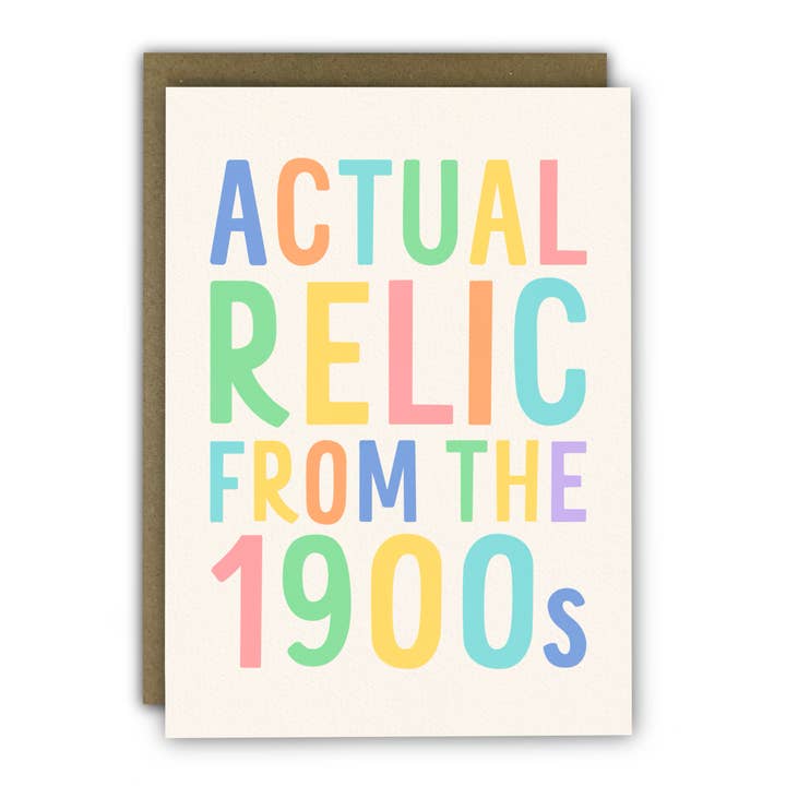 Funny Birthday Card - Relic from the 1900s Cheeky Joke for wholesale by RUNNING WITH SCISSORS