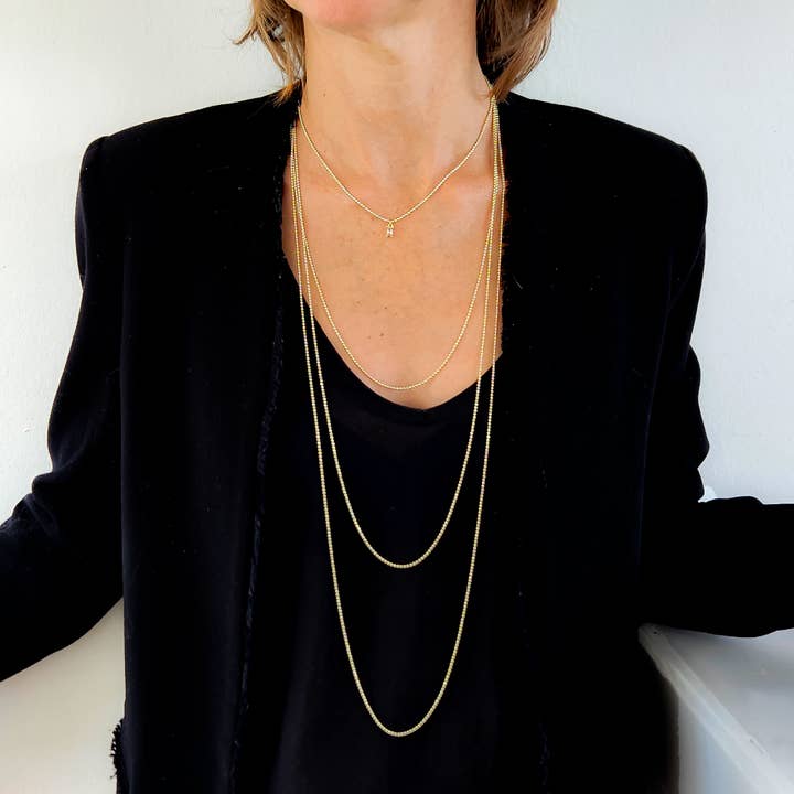 Golden infinity halskæde med 6 lag for engroshandel hos LITCHI