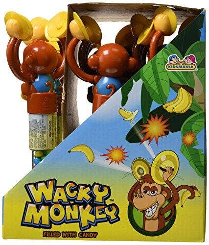 Long Island Candy Factory - Wholesale Hard Candy - Kidsmania 12 Ct 0.42 Oz Wacky Monkey Candy Filled Toys0