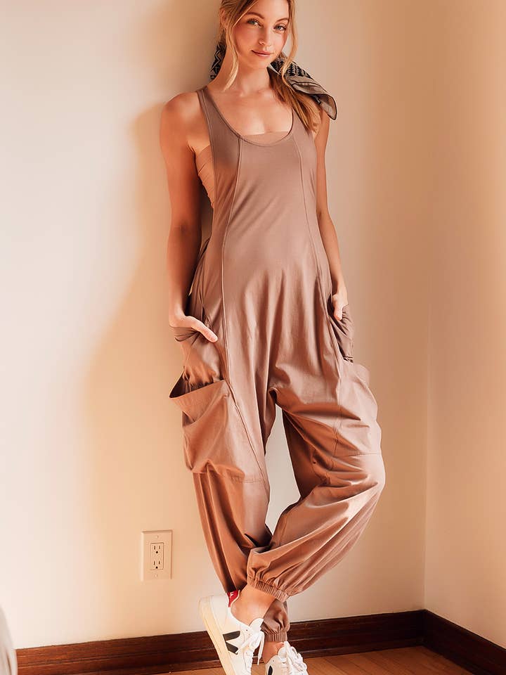 Bluivy - Wholesale Jumpsuit - Women's - RELAXED FIT BEGGY PANTS JUMPSUIT WITH POCKETS12