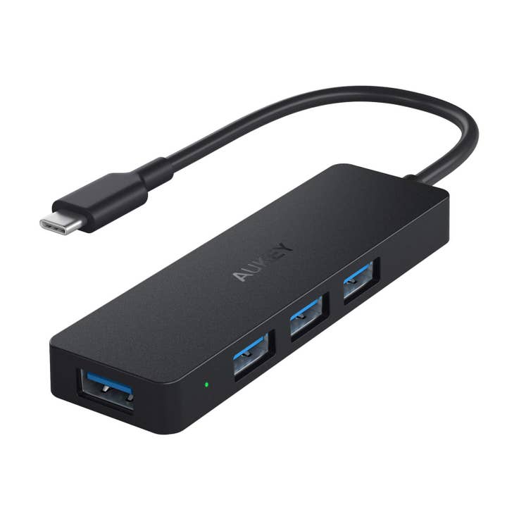 Above Edge - Wholesale Charging Cable - USB C Hub Ultra Slim with 4 USB 3.0 Data Ports Black