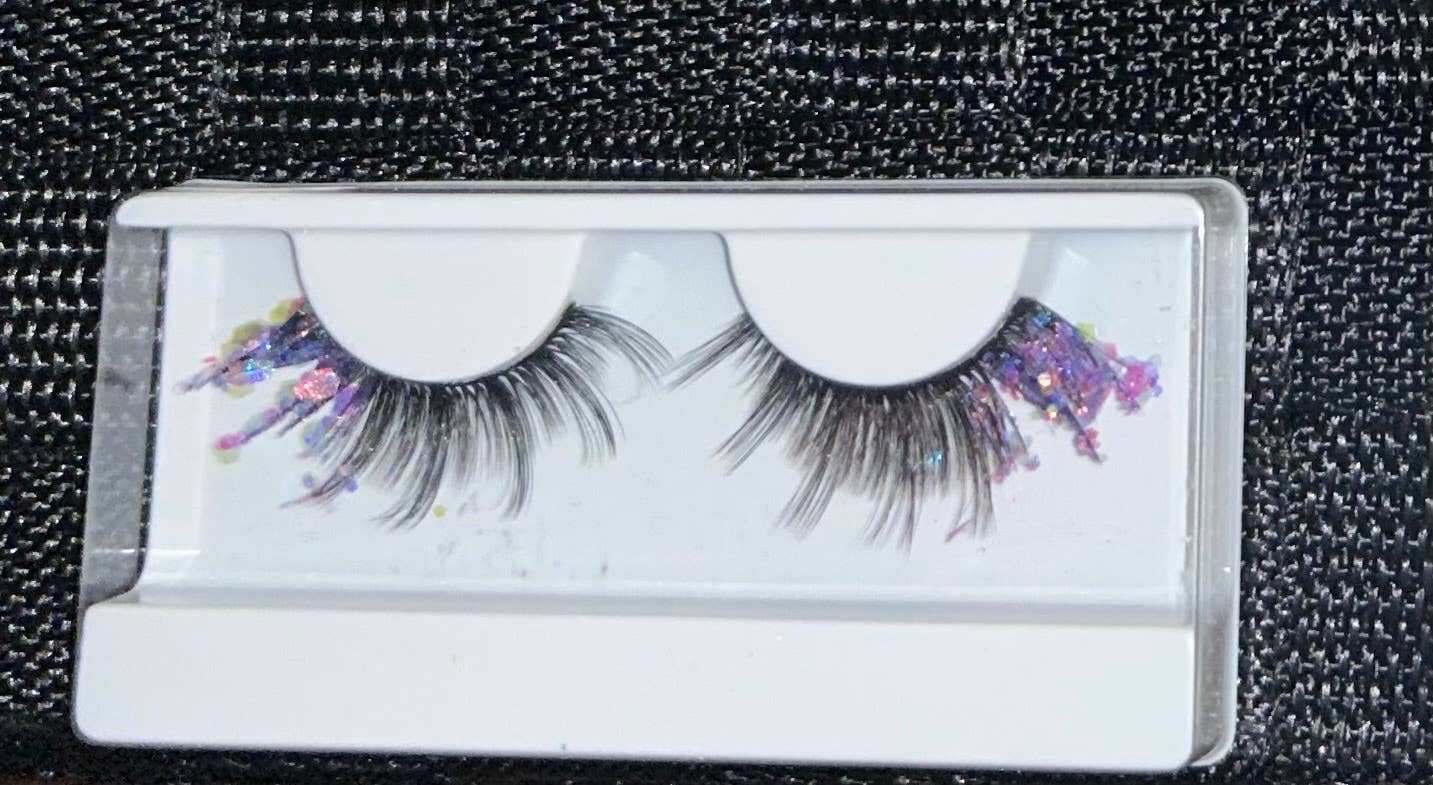 SugarQuoteMeNot LLC - Wholesale False/Fake Eyelashes - Glam Glow-in-the-Dark & Luminous Glitter Glam Eyelashes4