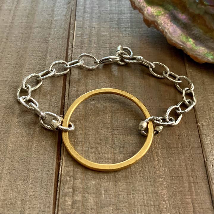 Good Genes chain statement bracelet for wholesale by Nellie Pratt Artisan Jewelry