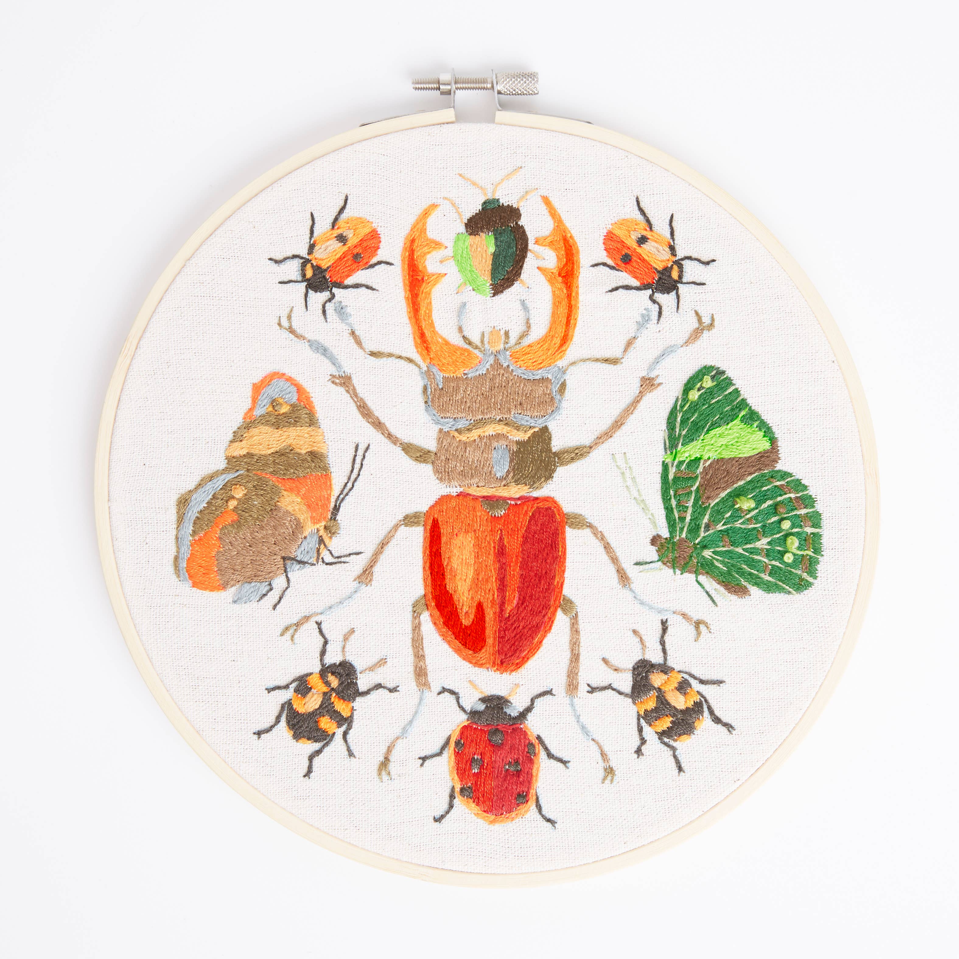 West Design Products - Wholesale Borduurbenodigdheden - Natuurhistorisch Museum Borduurraam Kit, Insecten 8"6