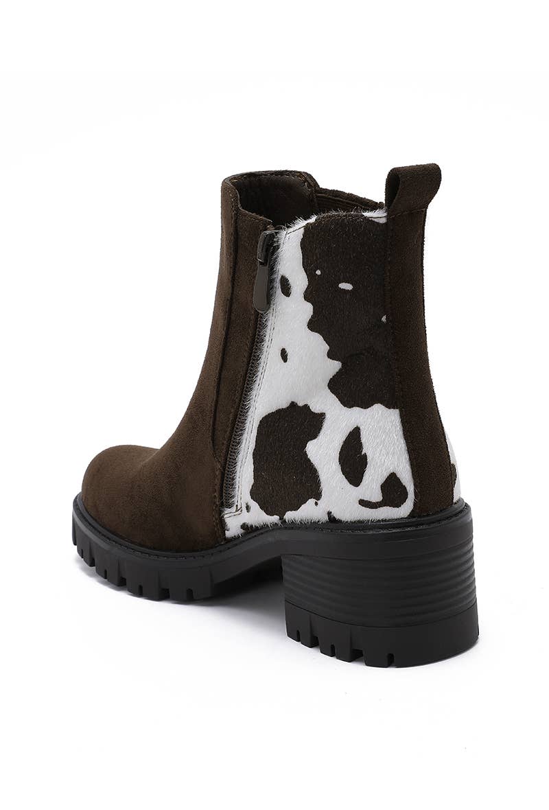 Joia Paris - Wholesale Boots - Women's - Women's ankle boots with block heel and lug sole WZ-7128