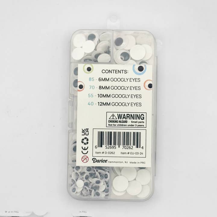 The Toy Group - Wholesale Craft Supplies - 250 Pcs Assorted Googly Eyes2